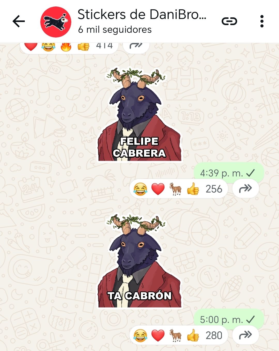 Dani - Ya se unieron a mi canal de WhatsApp? Hay stickers. 🙈 ️ Link ...