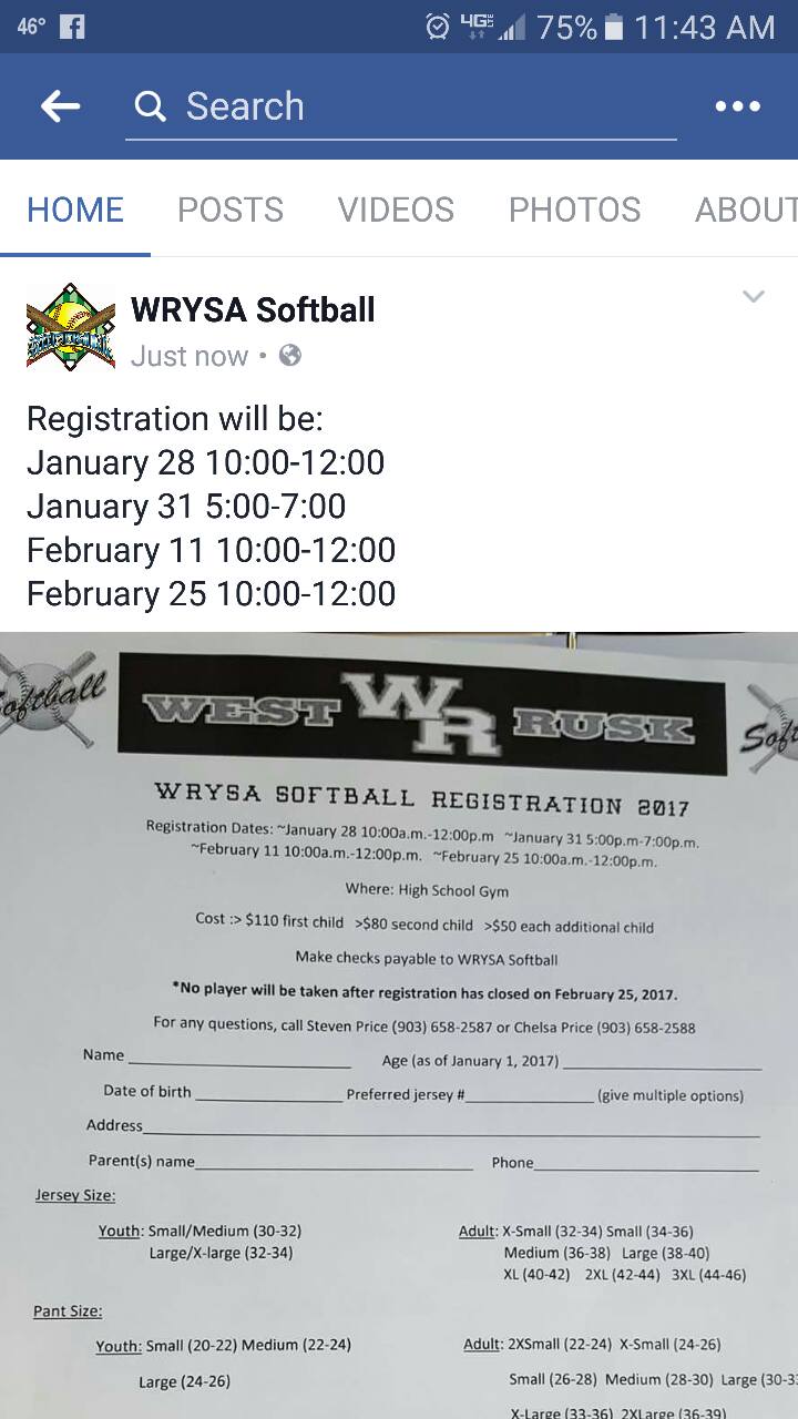 WRYSA Softball - WRYSA Softball added a new photo.