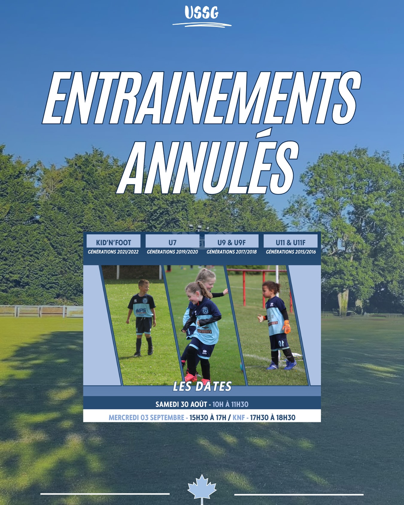 USSG Football - ⚠️ Info Club ⚠️ En raison des orages... | Facebook
