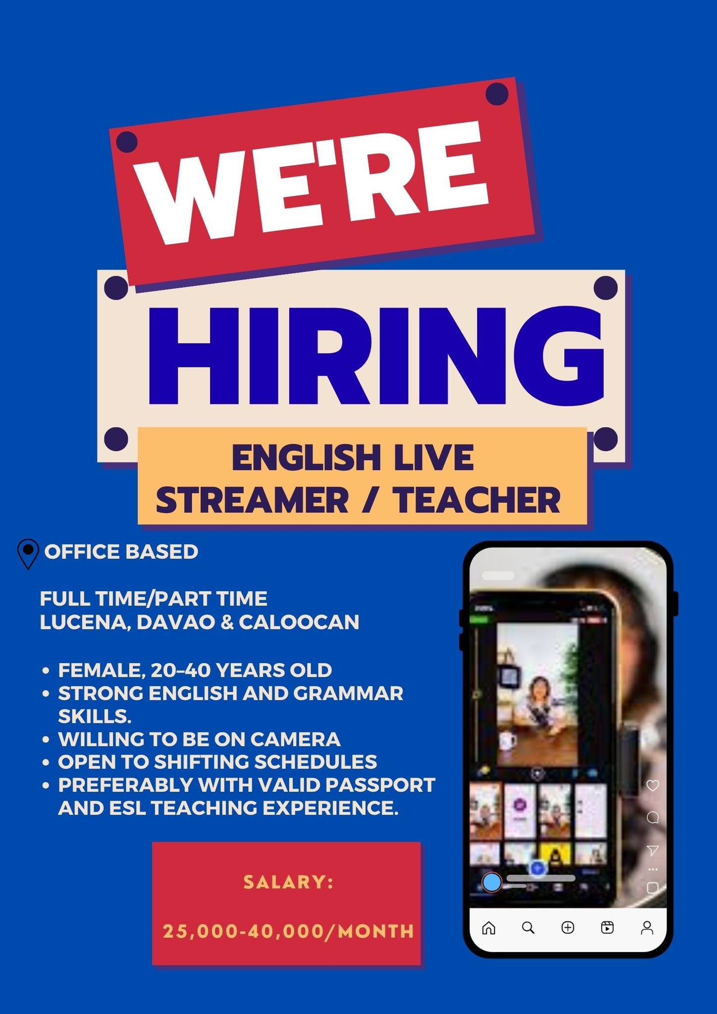 🌟 WE’RE HIRING: Online... - Acadsoc Online English Tutor Club | Facebook