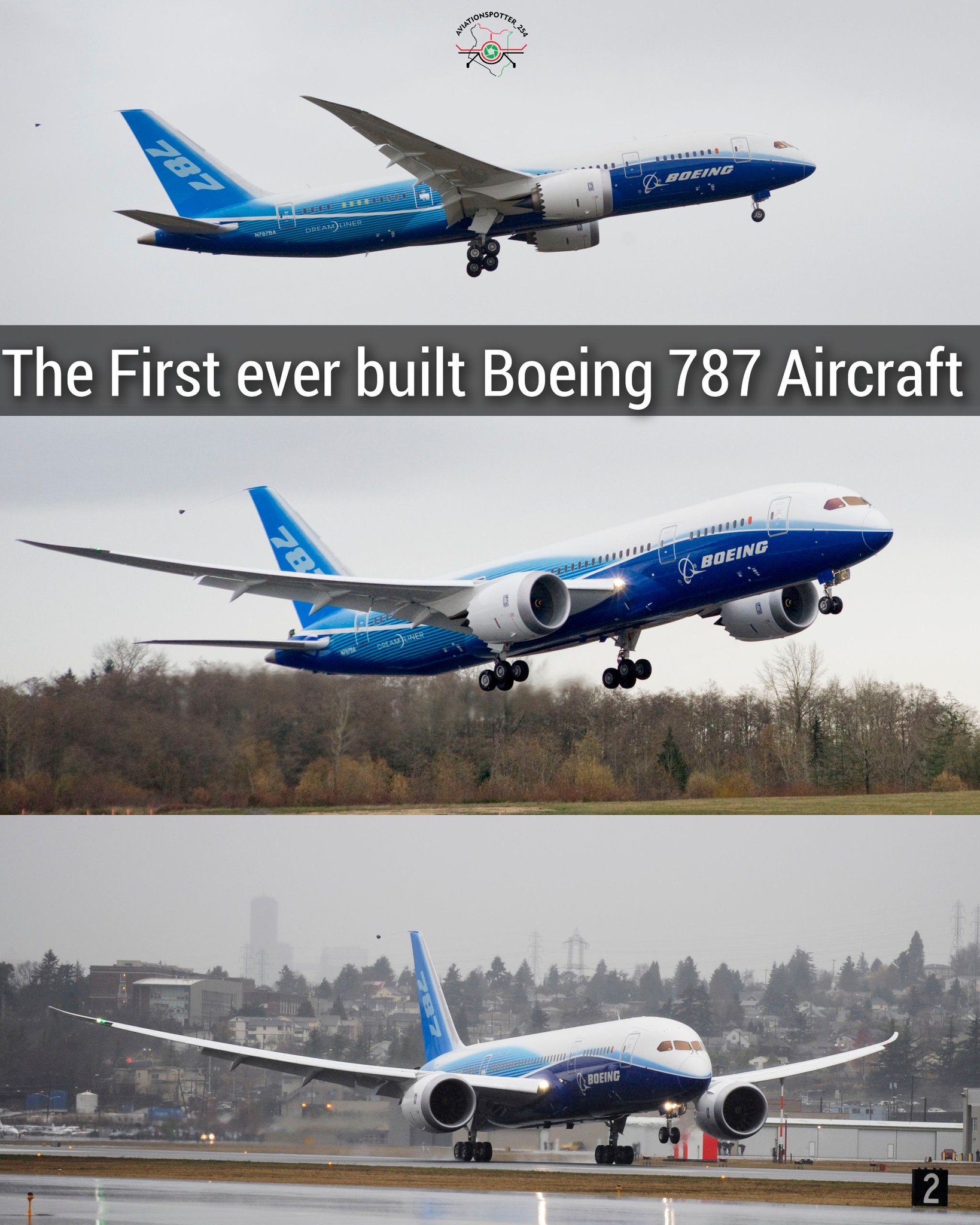tbt ✨️,The first-ever built Boeing 787-8 Dreamliner is seen here
