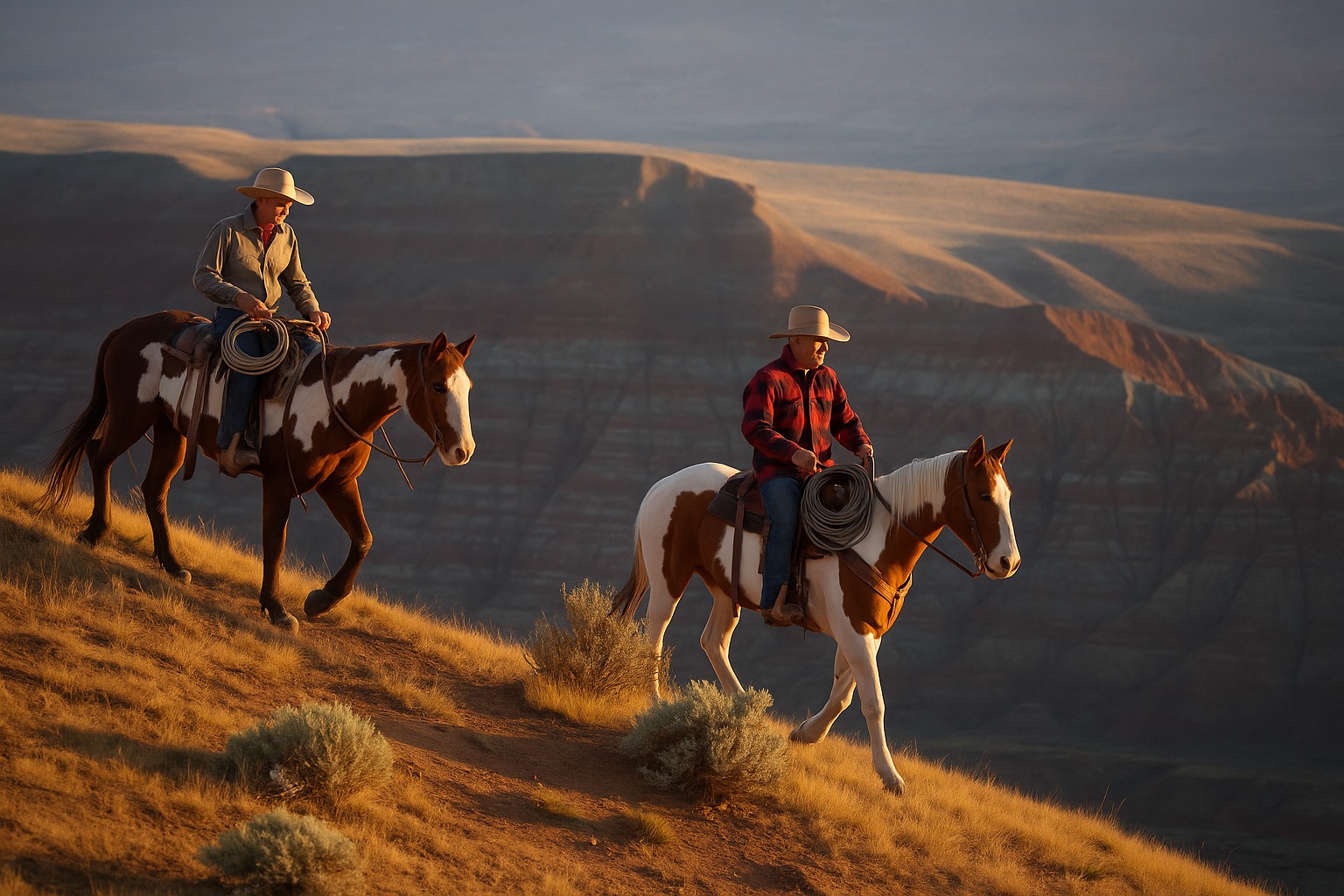 Coloured - 🏜️ Riding the ridge, chasing the last light of day... There ...