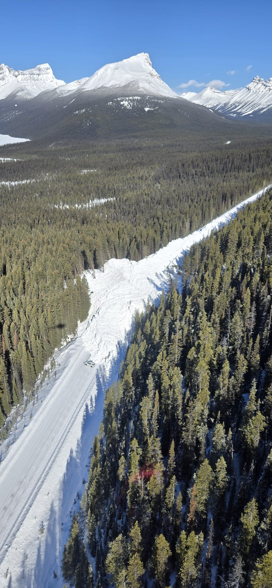 AB: photos of today's Mount Hector slide on Highway 93, north of