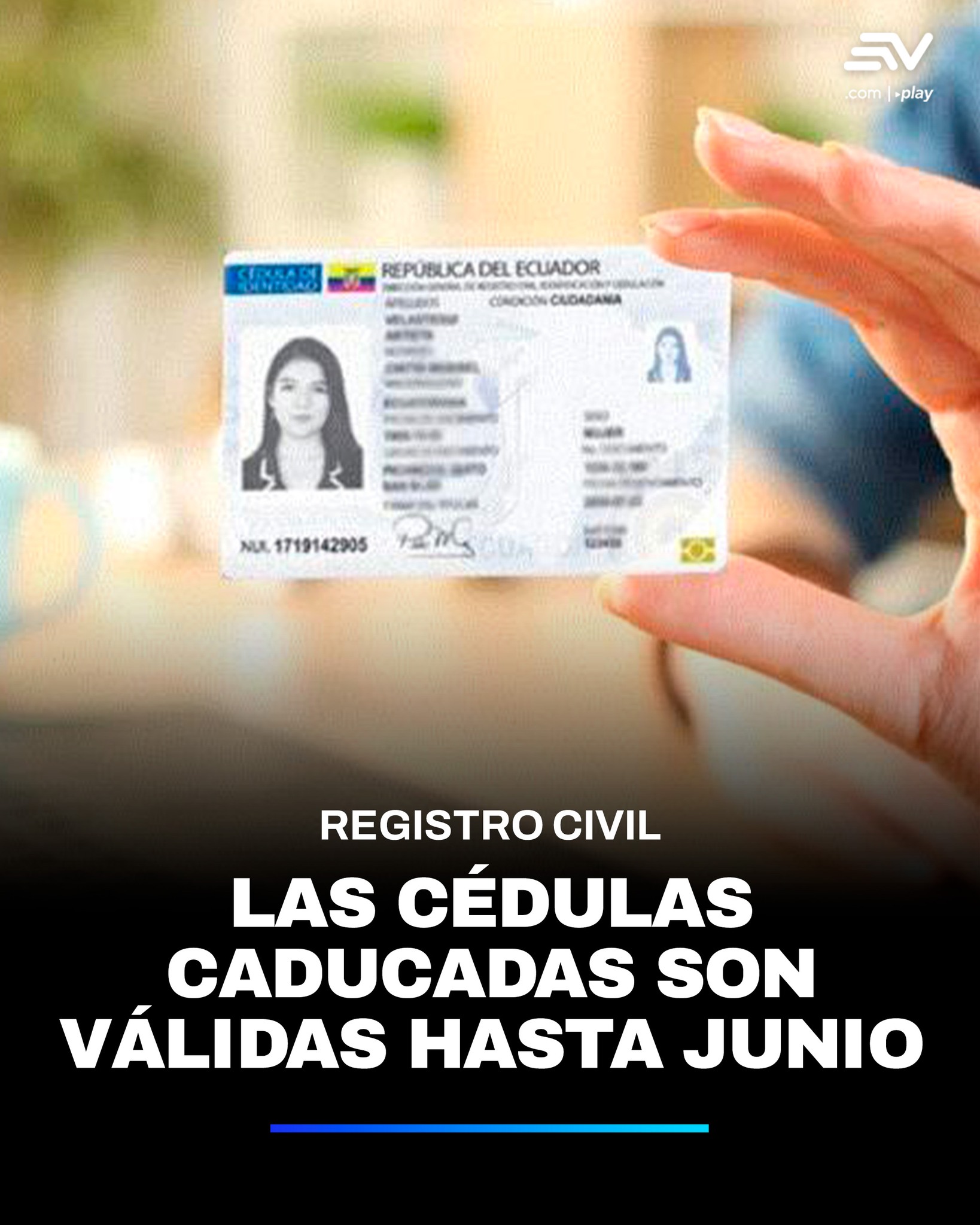 Ecuavisa - 🪪 Cédulas caducadas seguirán siendo válidas El... | Facebook