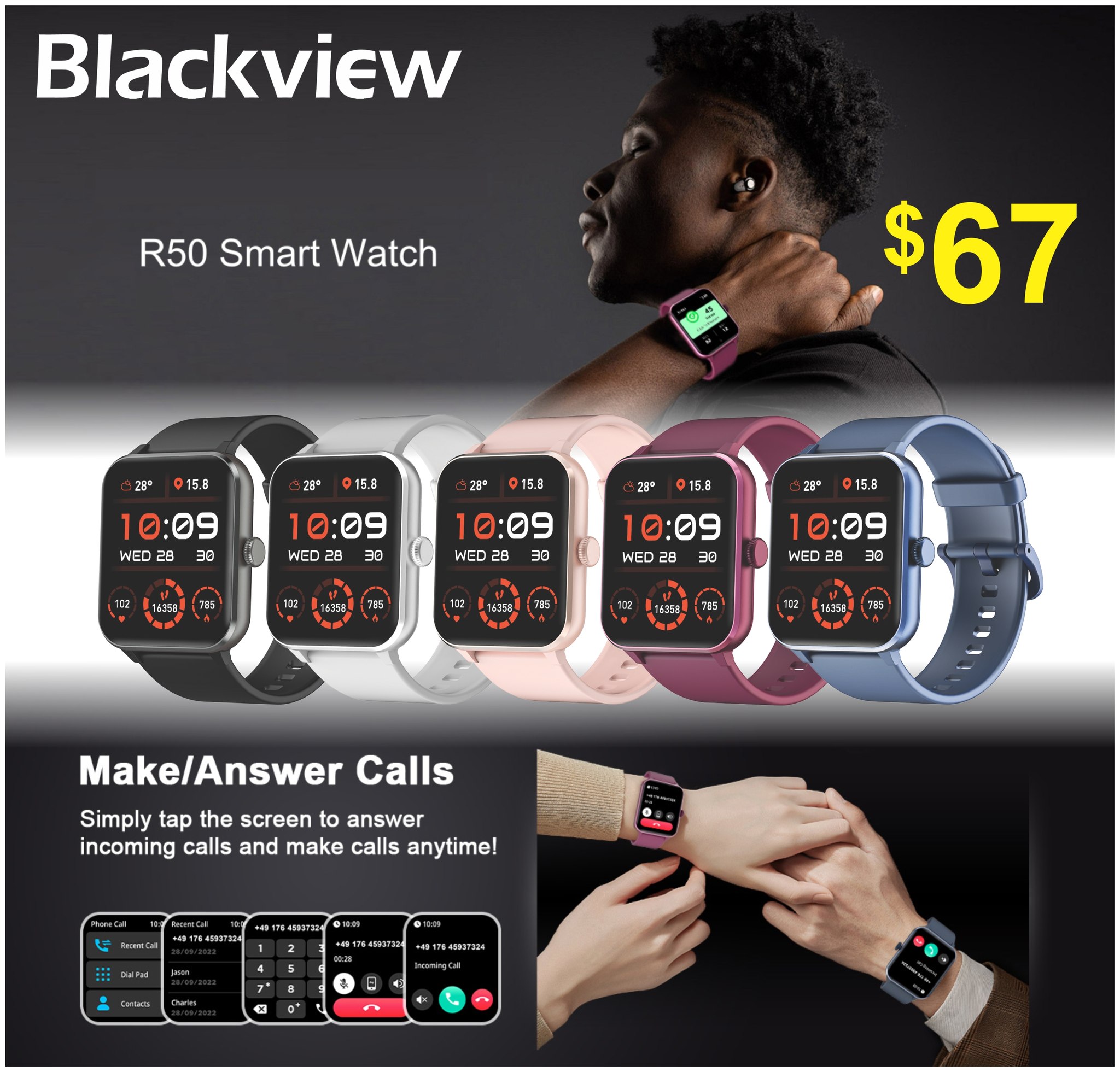 Brijlal - BLACKVIEW R50 Smart Watch - $67 The Blackview R50 smart watch ...
