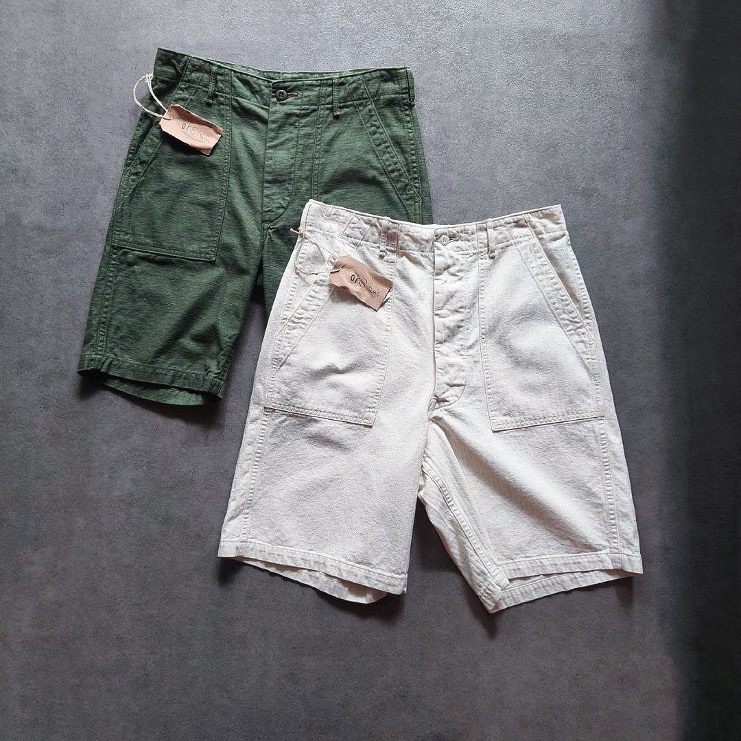 【or Slow】Cotton×Linen fatigue Shorts 2 Orslow Fatigue Shorts Collection Made In Japan 🇯🇵 100% Cotton