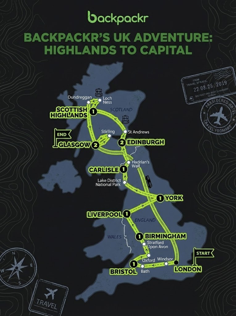 𝗣𝗹𝗮𝗻𝗲𝘁 - 🇬🇧 Backpackr’s UK Adventure – Highlands to Capital This is the ...