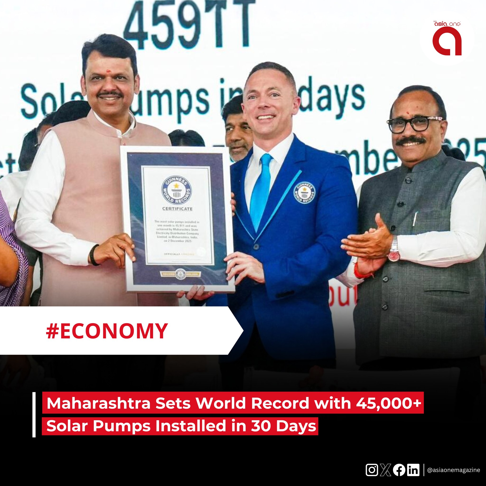 AsiaOne - Maharashtra Sets World Record with 45,000+ Solar Pumps ...