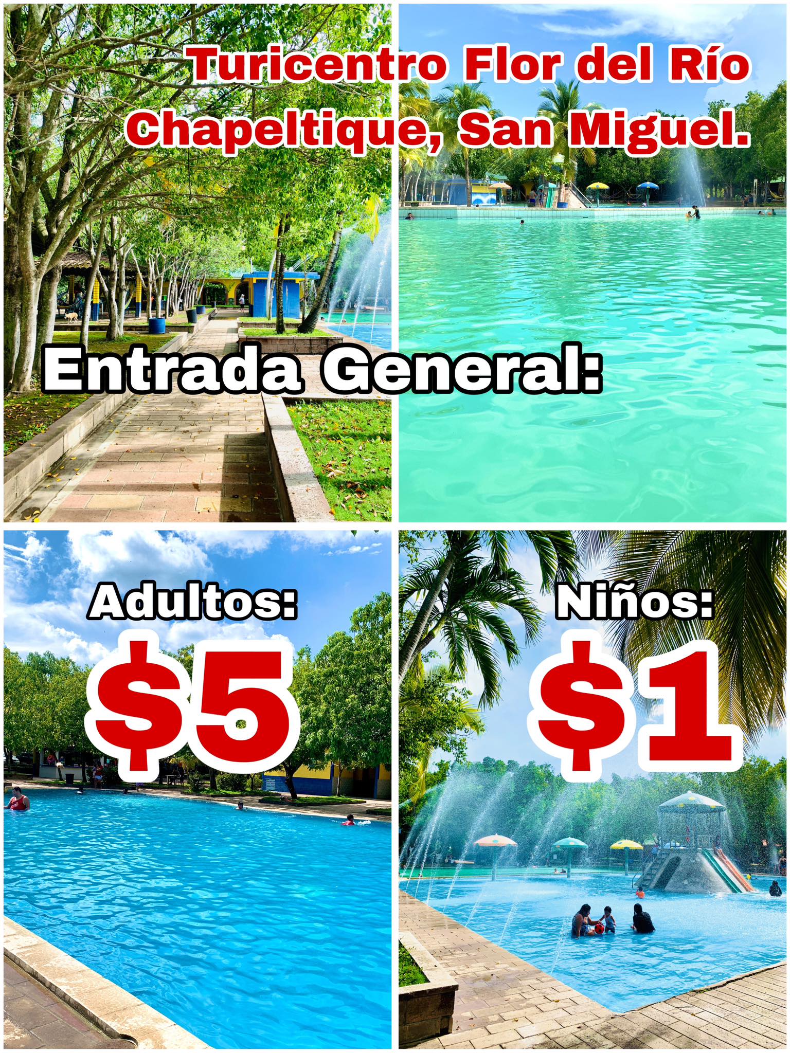 🚨Entrada General: $5, niños: $1... - Turicentro Flor del Rio | Facebook