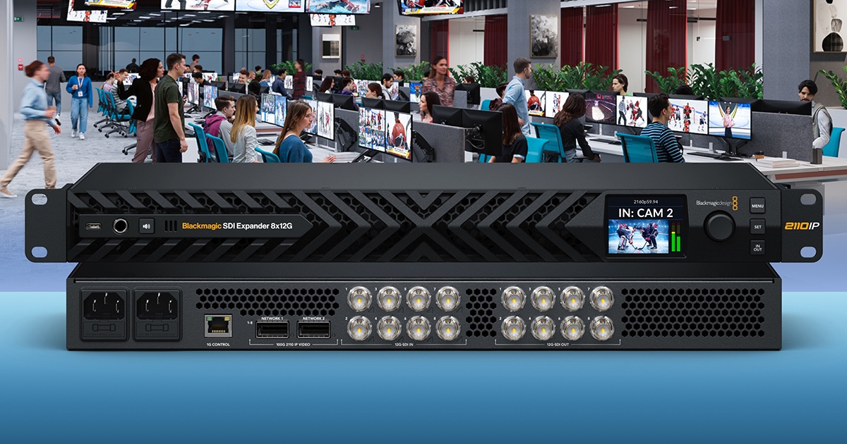 Introducing Blackmagic SDI Expander 8x12G, which lets you connect 