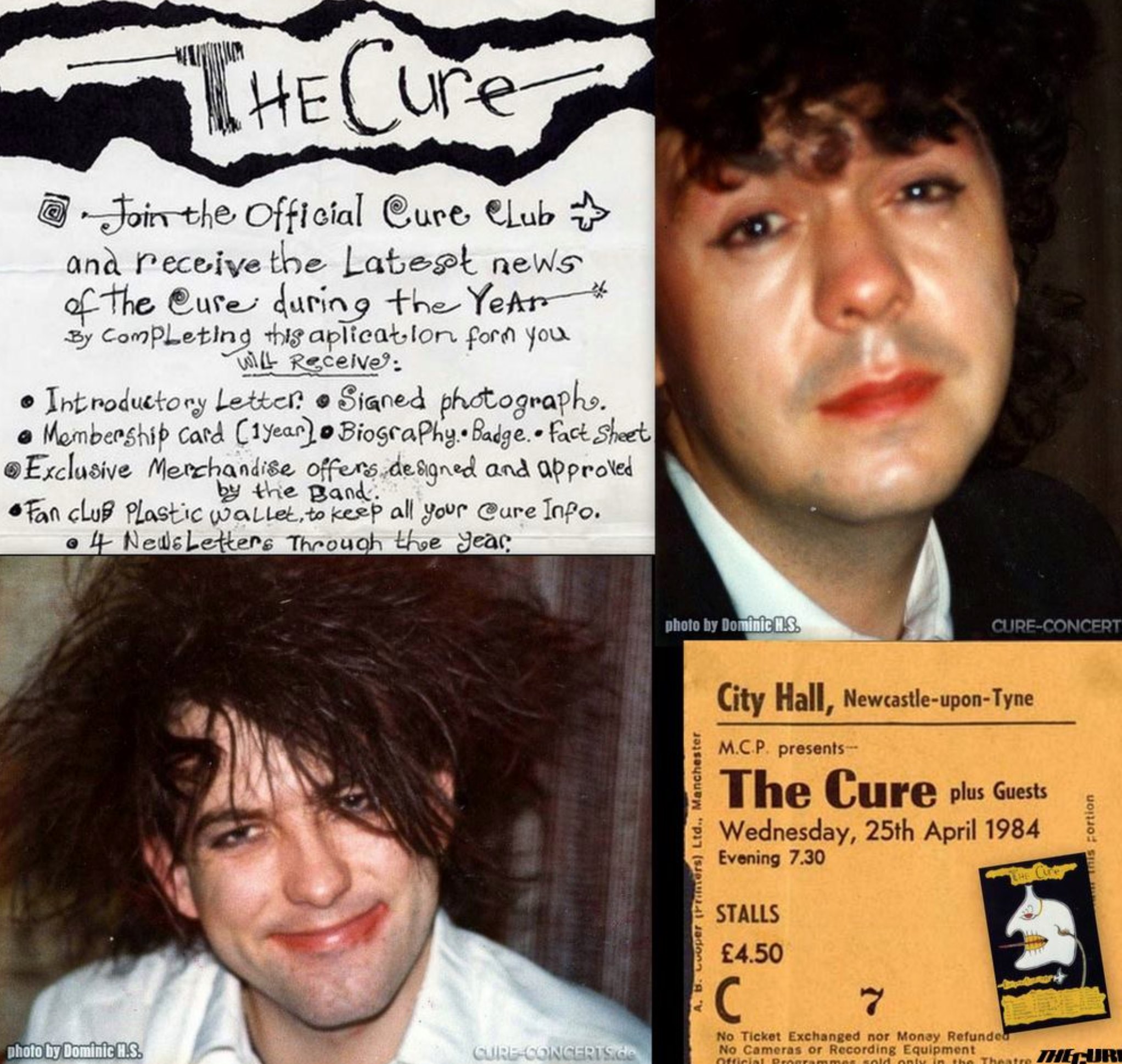 The Cure's 1984 Top Tour started in Newcastle, England