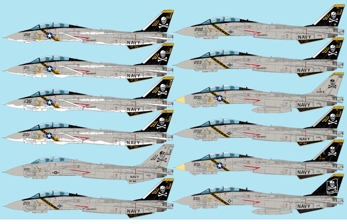 What are the correct livery details for F-14A Buno 162688 from VF