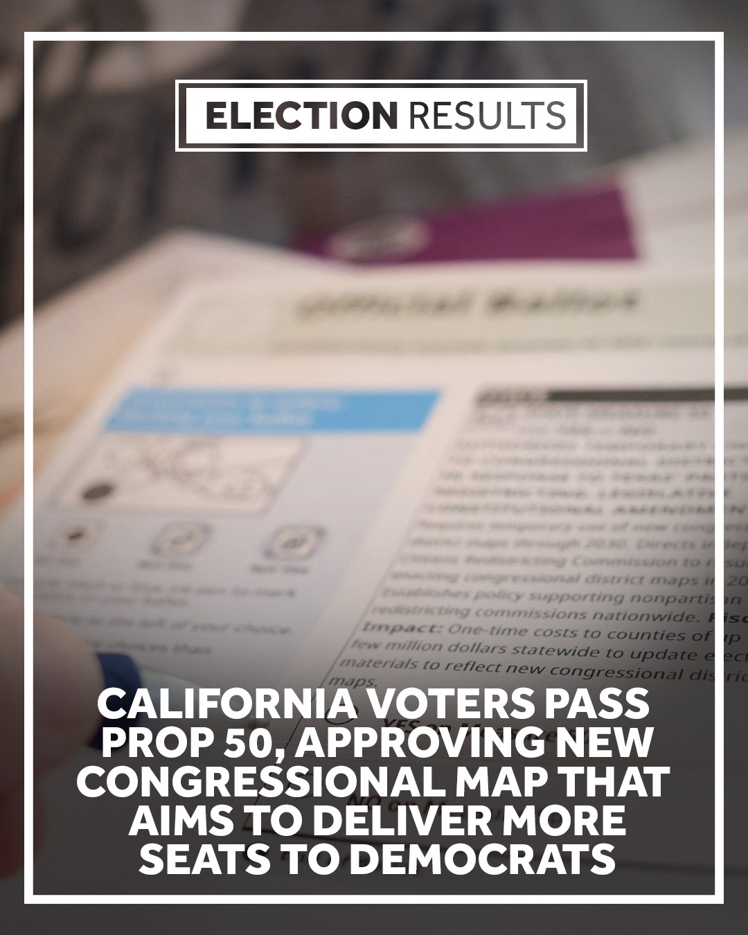 WXII - California voters have passed Prop 50, approving a new ...