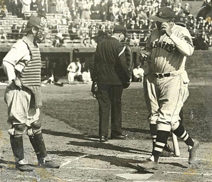 Jackson-Township - Braves aging slugger Babe Ruth has just hit his ...
