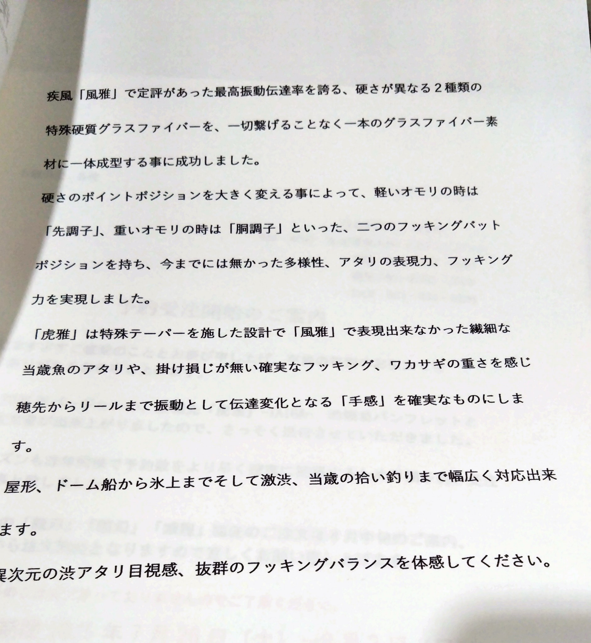 疾風より、新製品の案内がきました。 虎雅-TAIGA-10月末デリバリー開始 