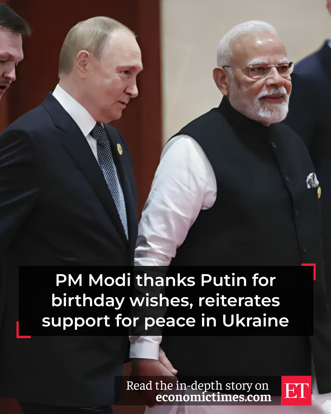 🎂🤝 PM Modi thanked President Putin... - The Economic Times | Facebook