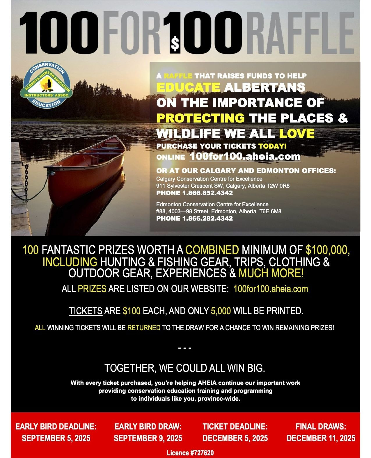 Alberta - 🎟️ Last Chance to Get Your 100 for $100 Raffle Tickets! There ...