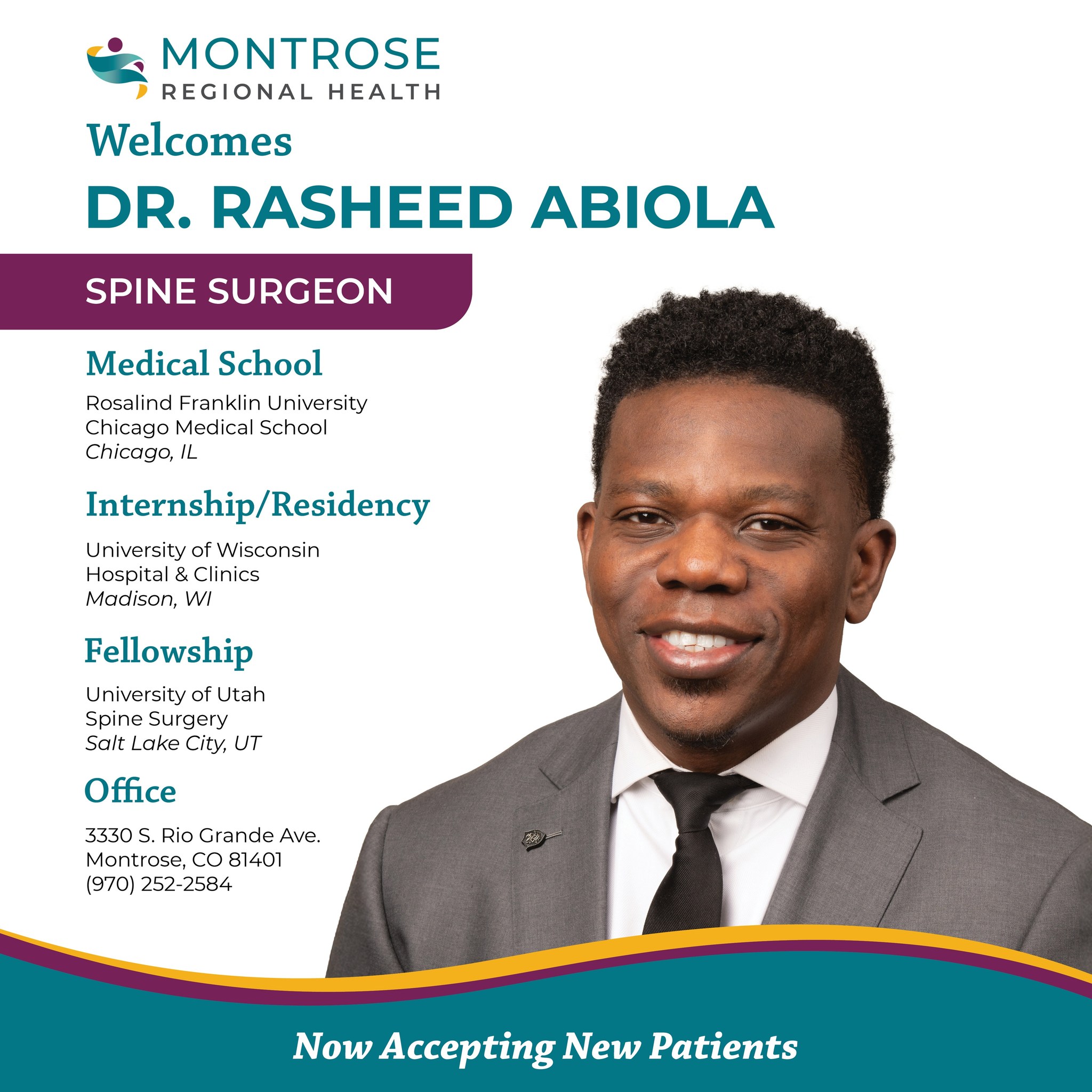 Montrose - Welcome, Dr. Rasheed Abiola! Montrose and surrounding ...