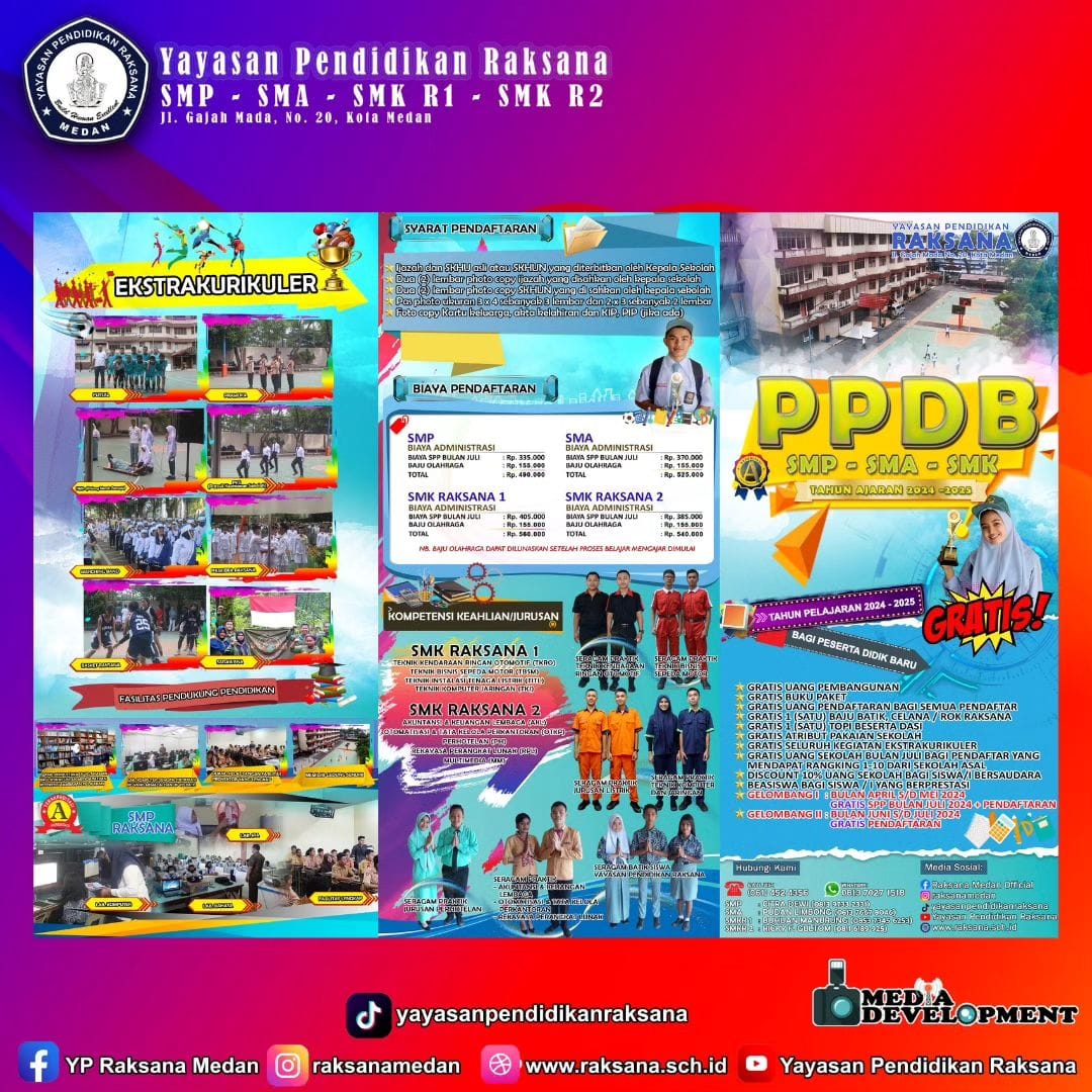 [BROSUR ONLINE PPDB SMP, SMA & SMK... - YP. Raksana Medan | Facebook