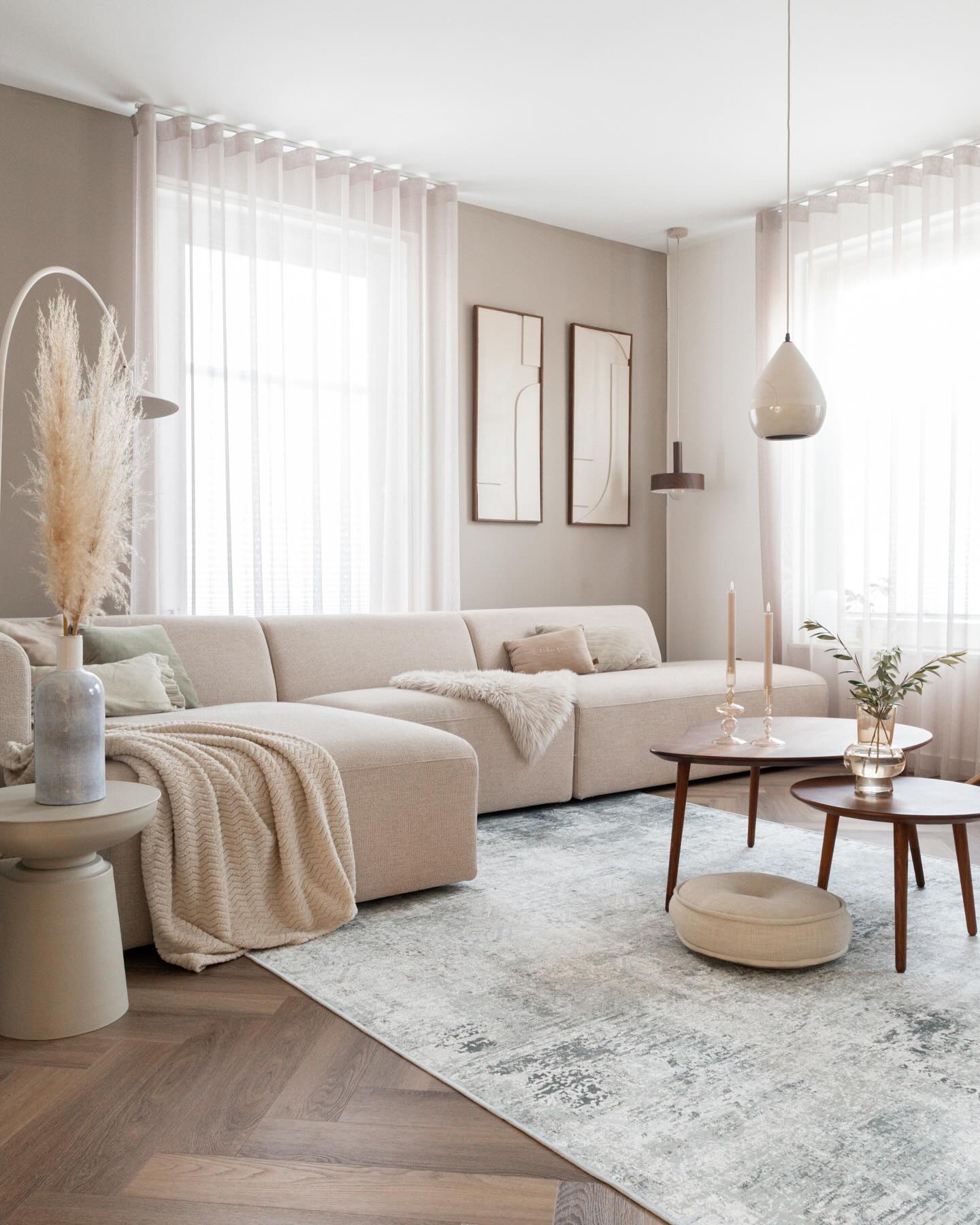 Die perfekte Wohnzimmer-Ästhetik 🌟🤍 Teppich: Asche Quarz #teppana #waschbarerteppich #interior #wohnzimmer #interiorinspo