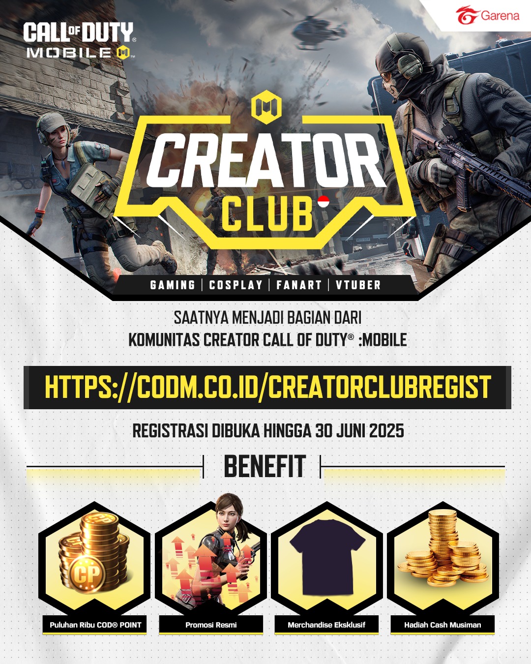 🎥 Calling All Creators!... - Garena Call of Duty Mobile | Facebook