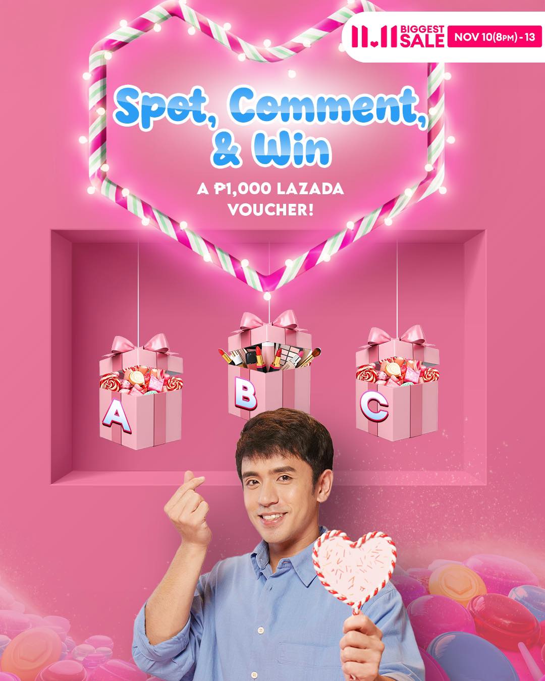 Lazada - GIVEAWAY ALERT! 💕 WIN ₱1,000 Lazada voucher! Can you spot ...