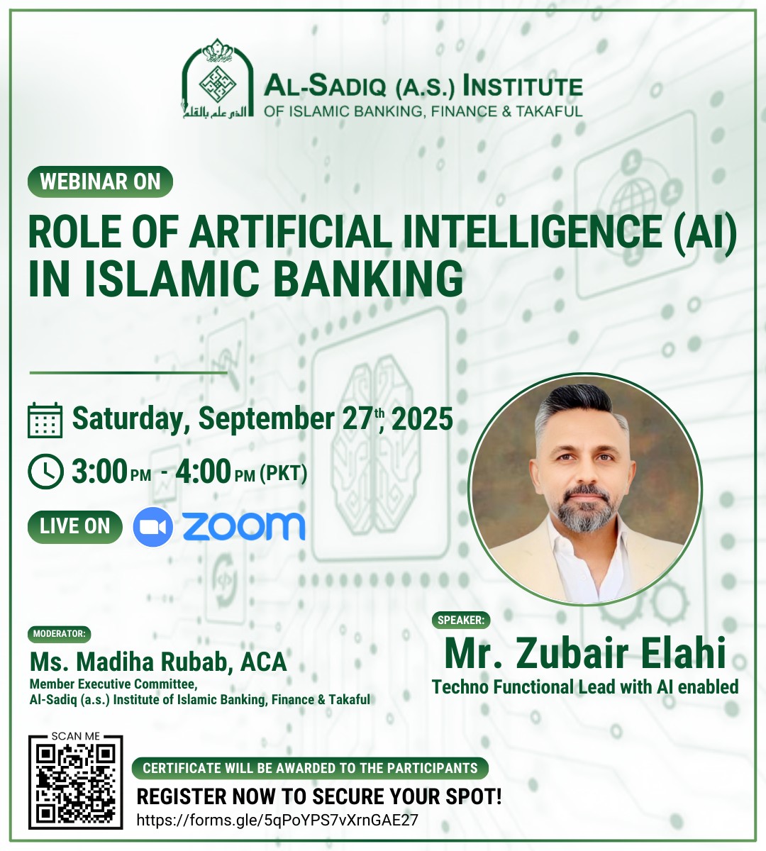 Al-Sadiq - An Interactive webinar on 