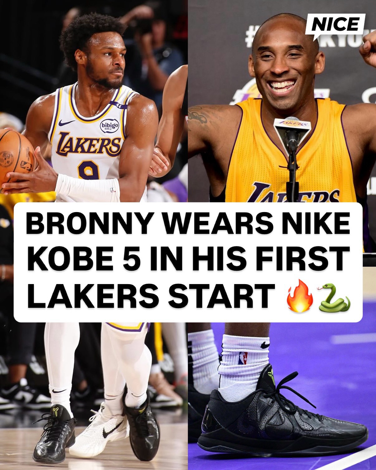 Bronny James made his first career NBA start rocking the “Year of 