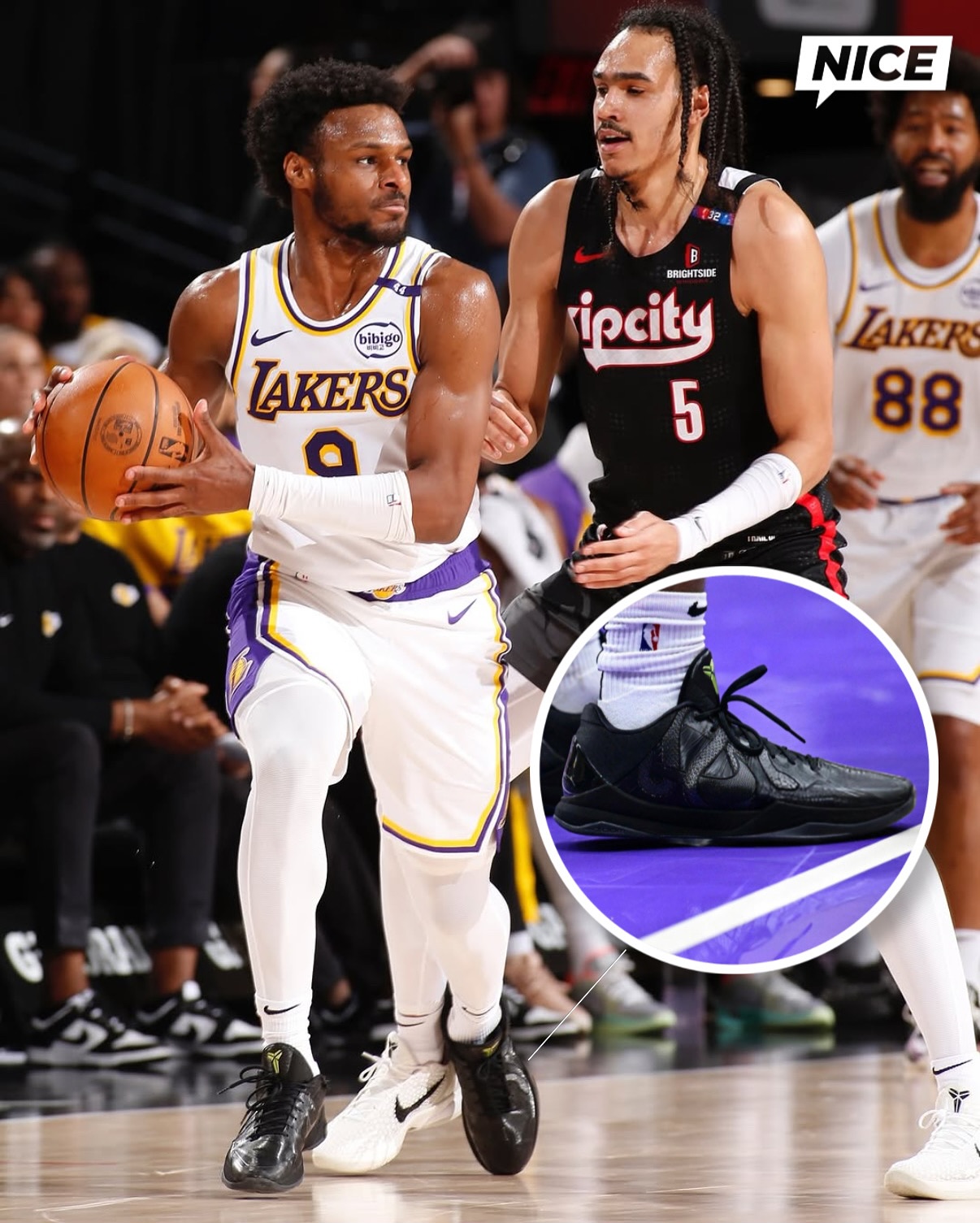 Bronny James made his first career NBA start rocking the “Year of 