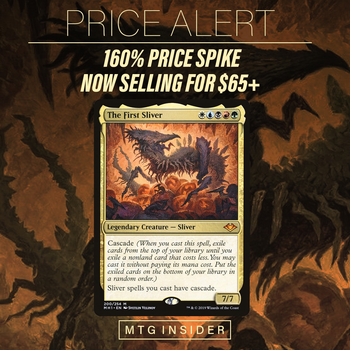 mtg sliver card price spike MTG - The First Sliver has doubled in price again #magicthegathering #mtg  #mtgfinance