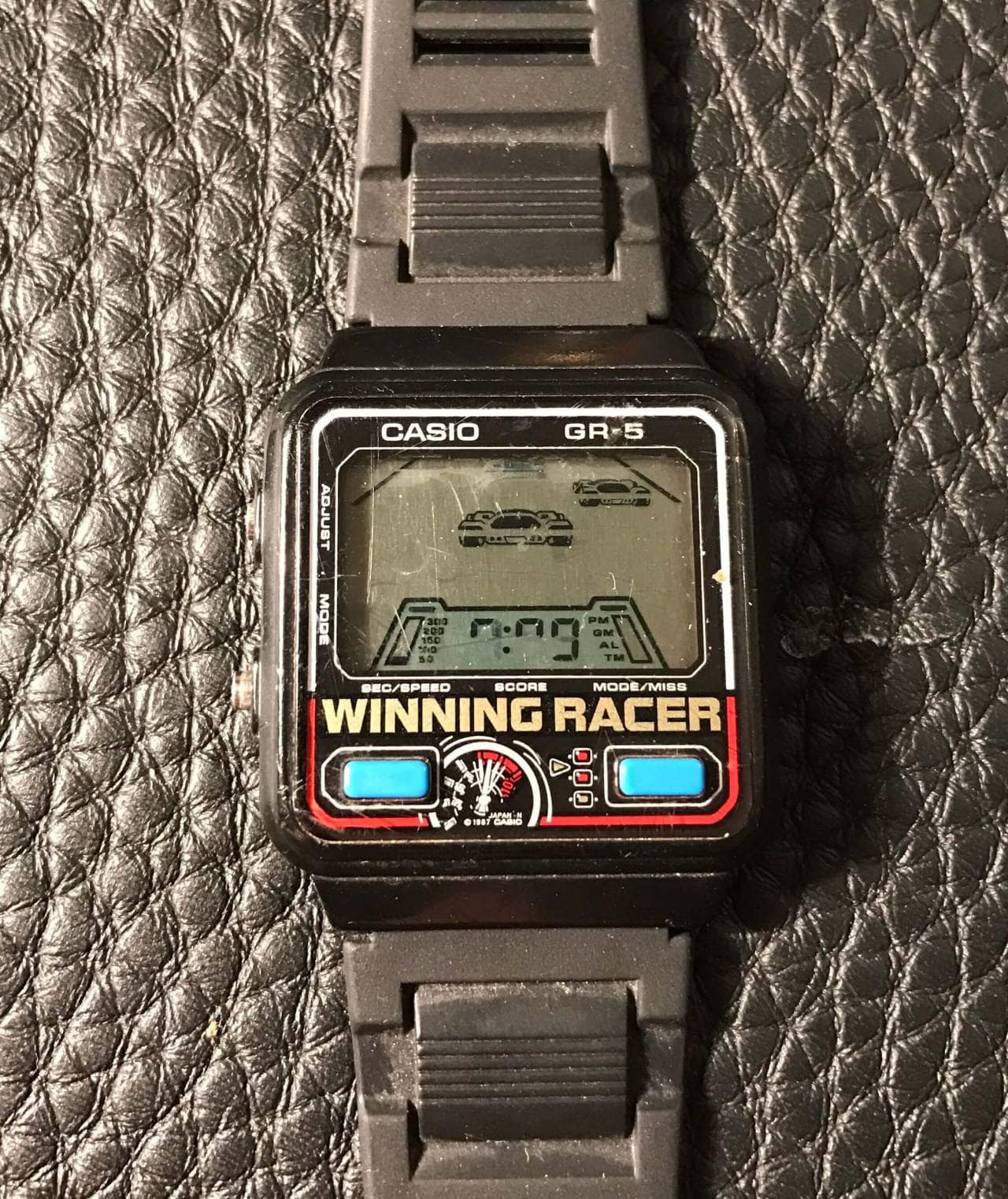 Casio GR-5 Winning Racer game watch from the 1980s