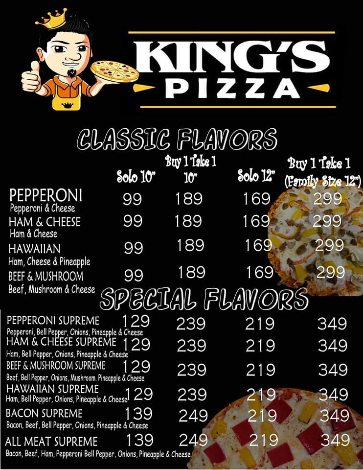Updated Menu!!! Pm for Orders!! King's Pizza Bagong Silang