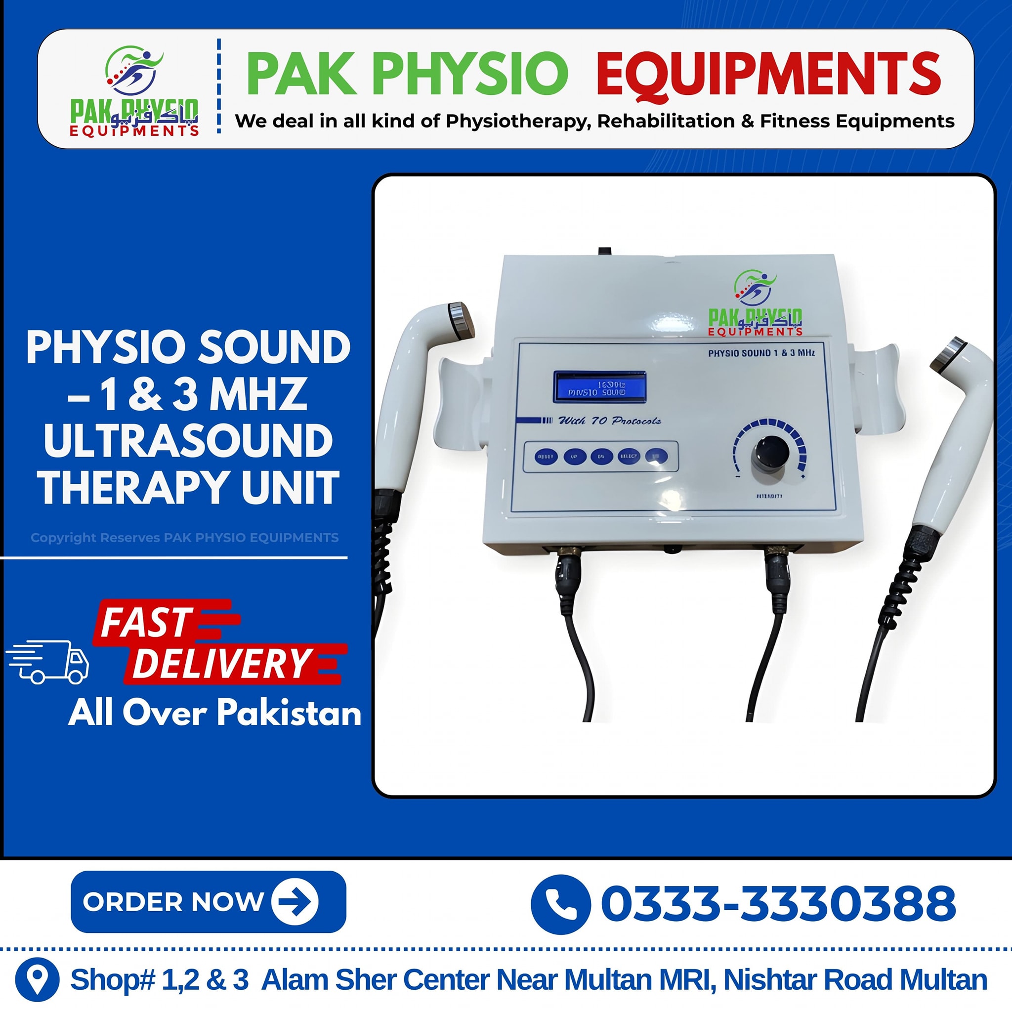 GK ENTERPRISES Ultrasound Therapy Machine – 1 MHz & 3 MHz Combo For Pain Relief, LCD Display