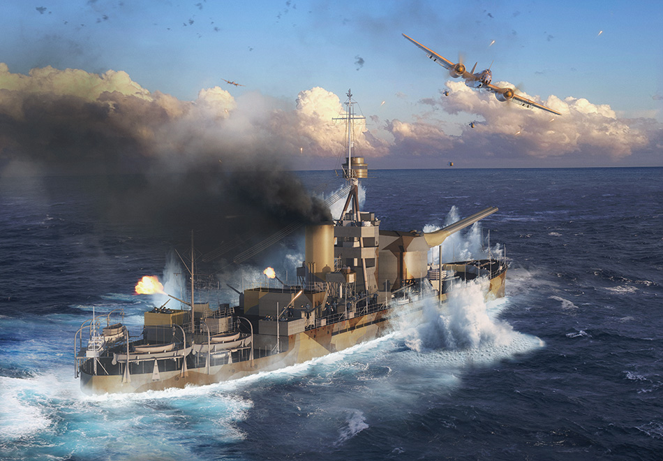 Osprey - HMS TERROR UNDER AIR ATTACK OFF BENGHAZI, 1941 This ...