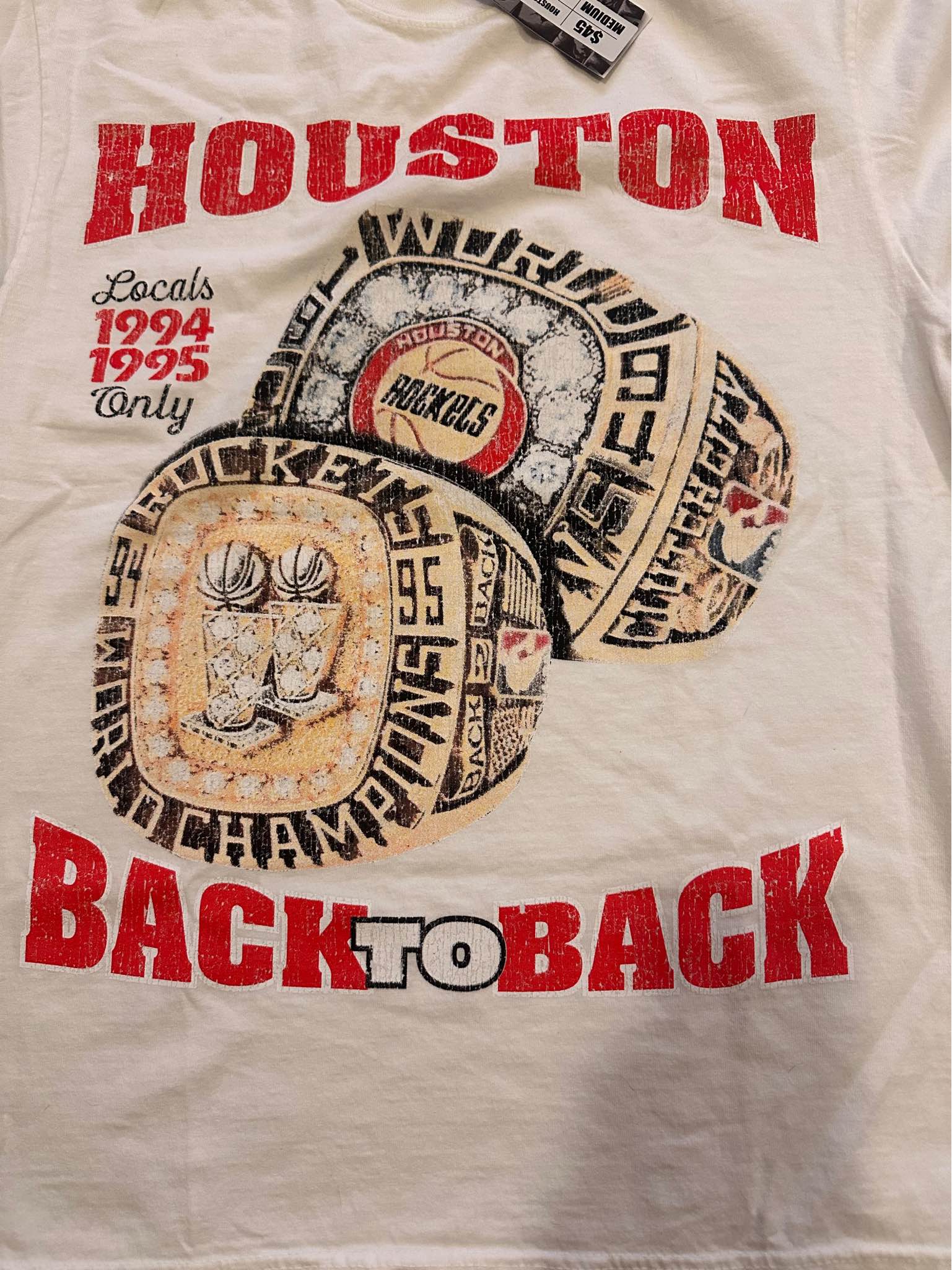 Houston Rockets Throwback City Tilt HTX 94 95 Champions t-shirt sz M ...