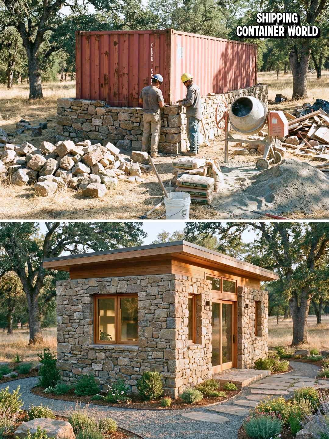 Shipping - 1 x 20ft Container. The Stone Micro-Home. Small footprint ...