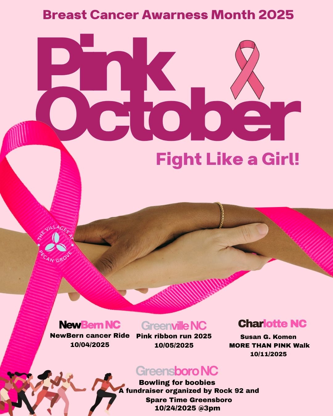 🎀 October is Breast Cancer... - The Villages at Pecan Grove | Facebook