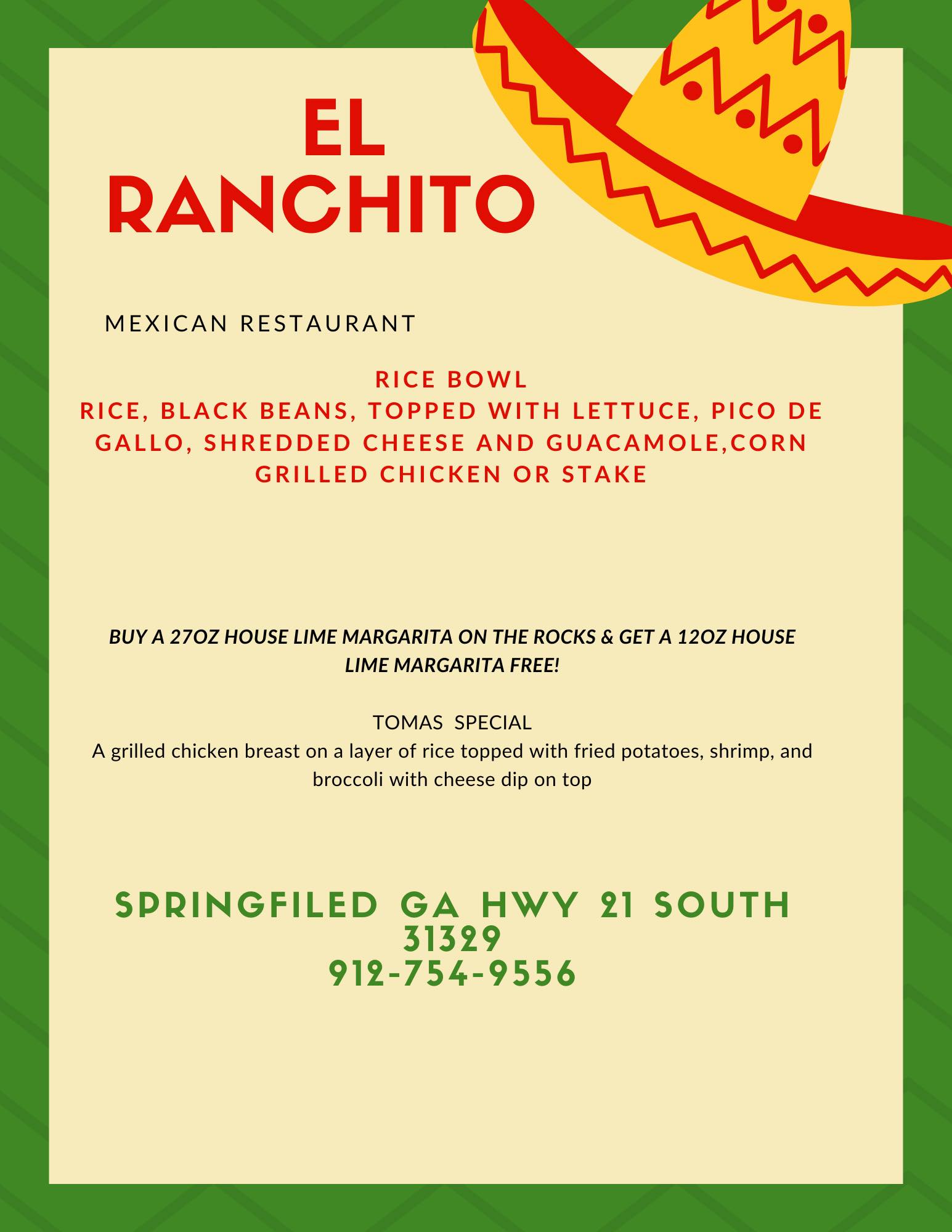 El Ranchito Mexican Grill | Springfield GA