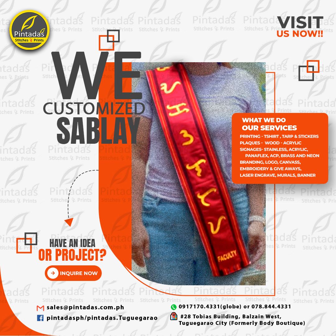 Pintadas - Customized Sablay For inquiries call or text 0917.170.4331 ...