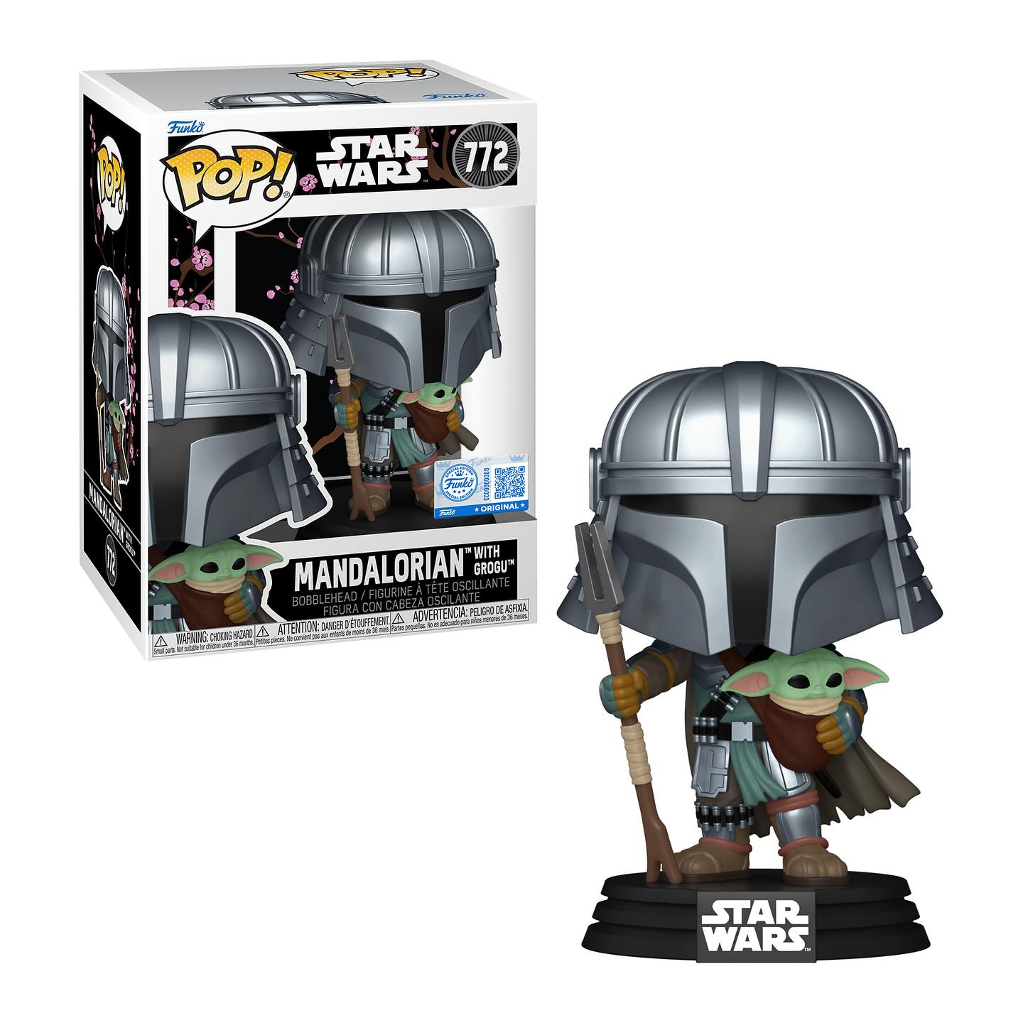 Funko Pop! Grogu (The Child) Avec Grenouille - Star Wars The Mandalorian - Figurine Vinyle 9 Cm