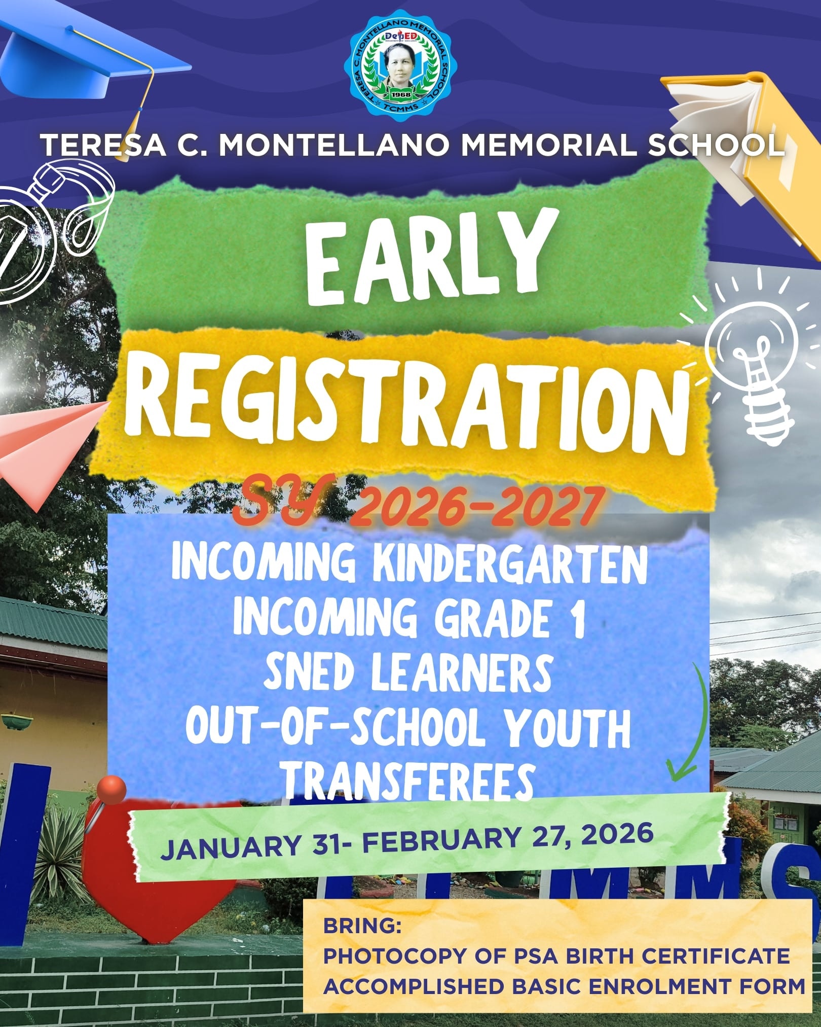 DepEd - HALINA! MAGPALISTA NA!📝📚 📝ANNOUNCEMENT: Early Registration for ...