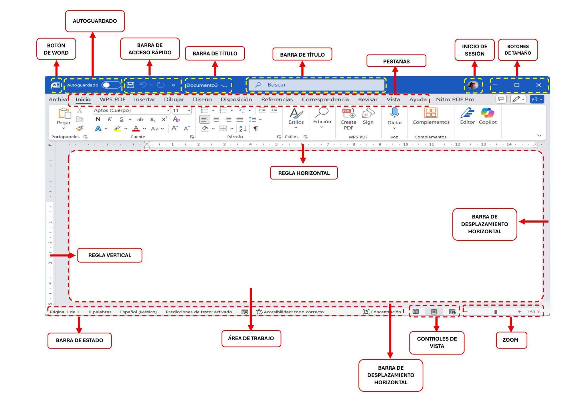 Etecnology - Interfaz de WORD 2021 - Microsoft 365 💻🖱⌨ La interfaz de ...