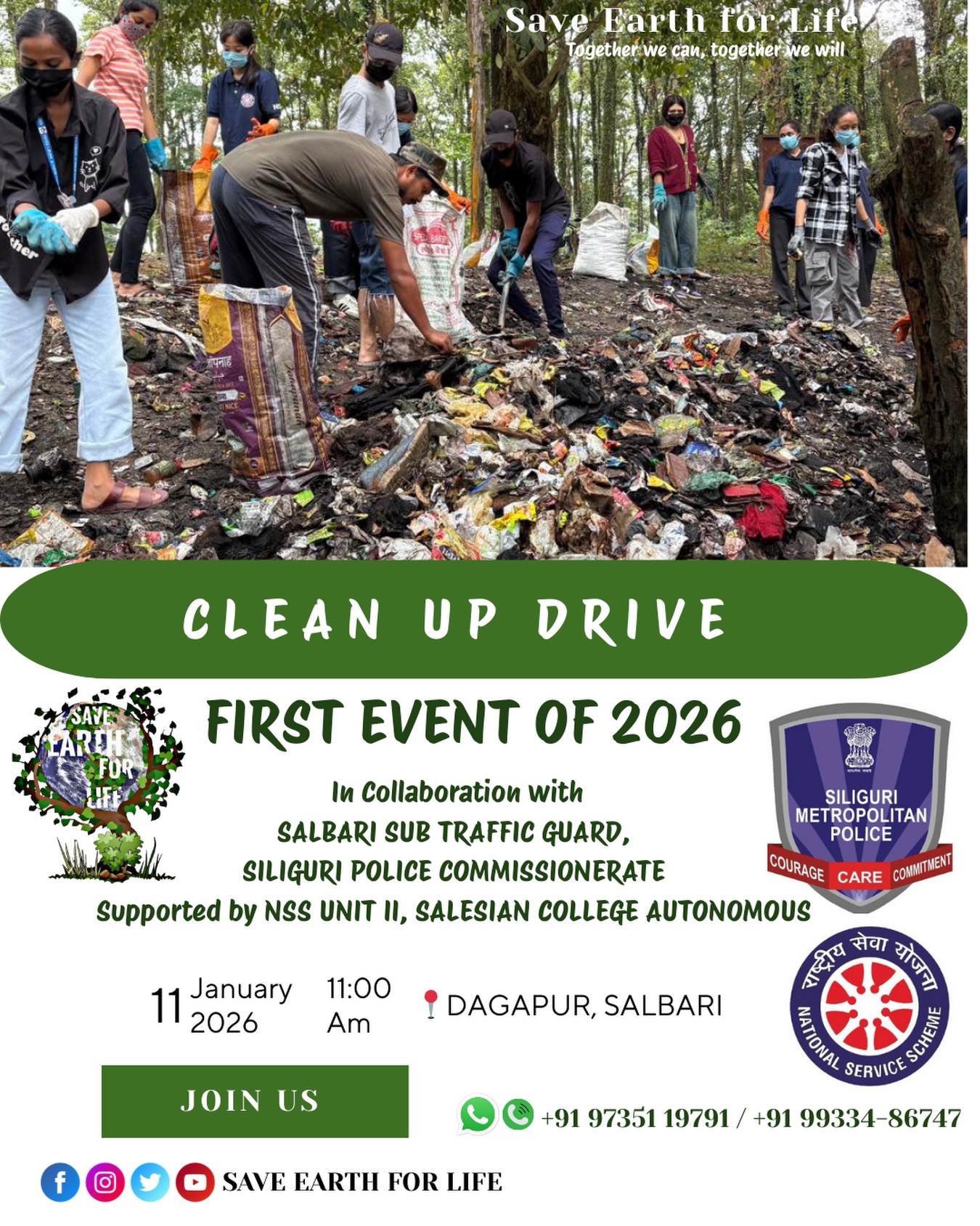 SAVE - 🌍 SAVE EARTH FOR LIFE, 1st Event of 2026 🌱 We are proud to begin ...