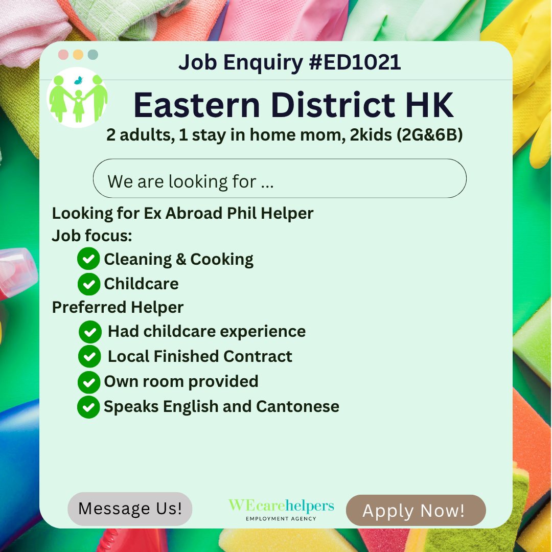 WEcarehelpers Domestic Helpers Agency 家傭軒僱傭中心 - Connecting Helpers 外傭連線 ...