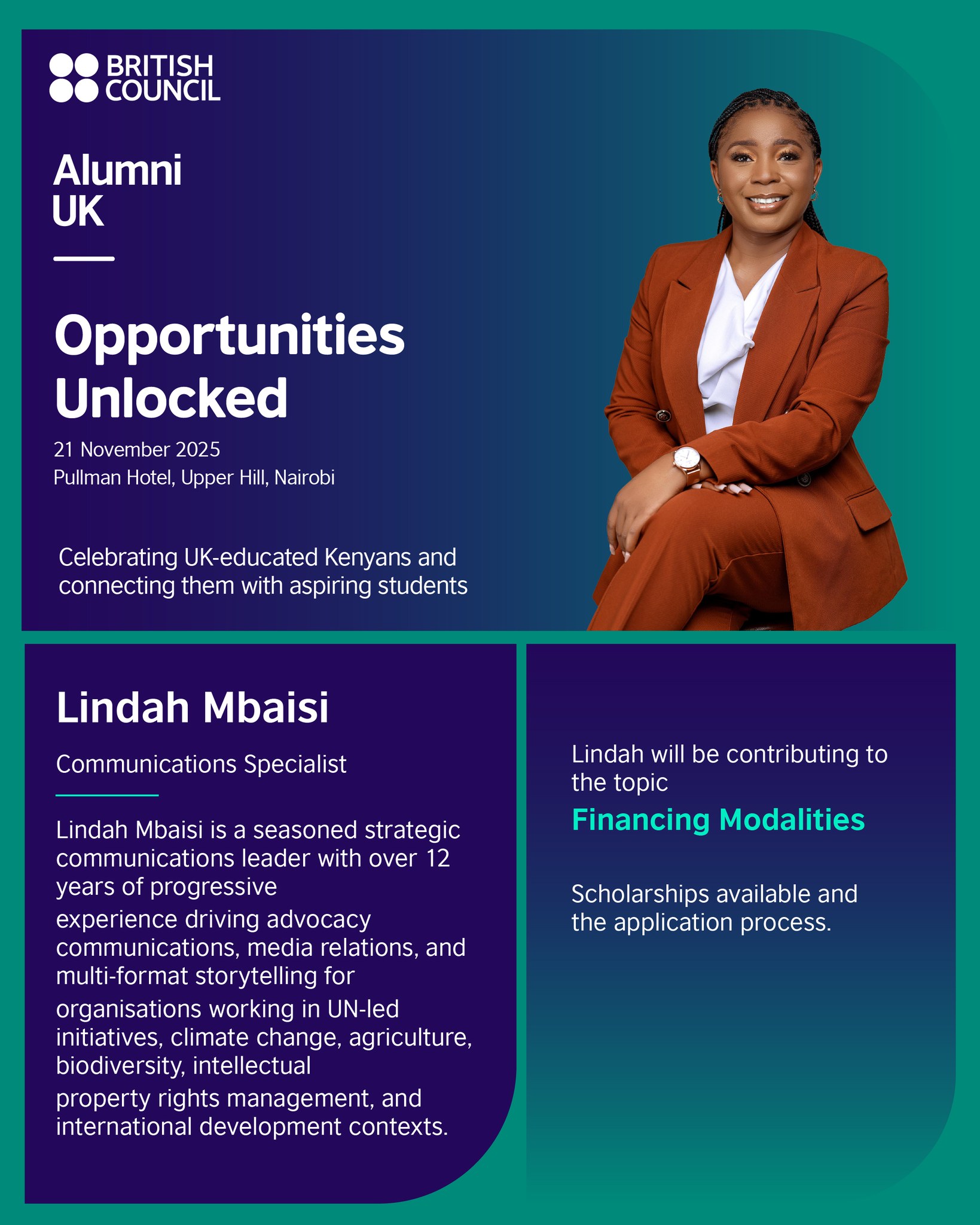 Speaker Spotlight: Lindah Mbaisi 🌟... - British Council Kenya | Facebook