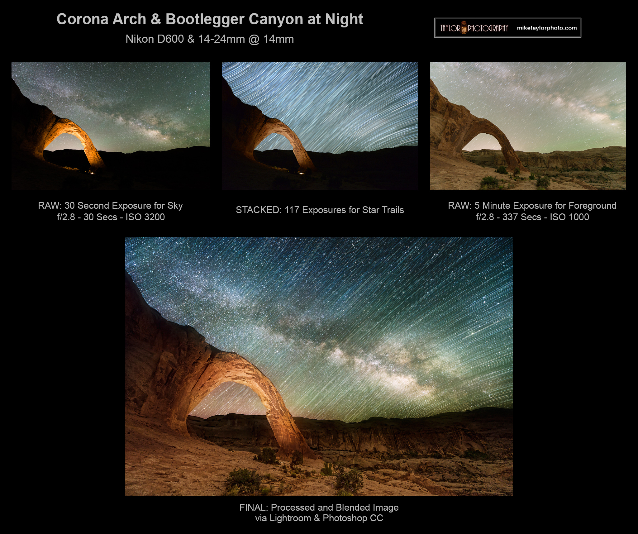 Mike Taylor Photography - Broken Arch Light Painting This is one frame ...