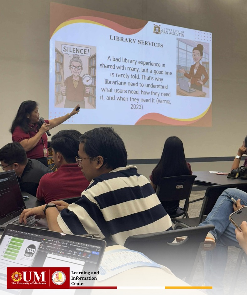 In today's... - UM Learning and Information Center-Davao City | Facebook