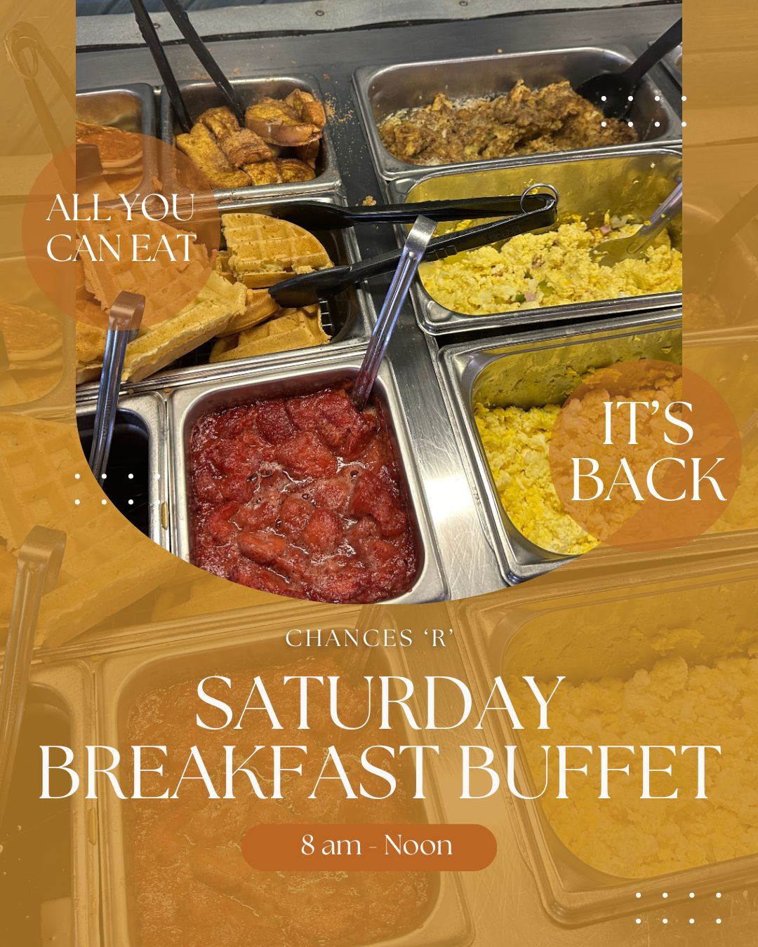 Chances 'R' - Lake of the Ozarks - 🥓🍳IT'S BACK!! 🥞🧇 Weekends just got ...