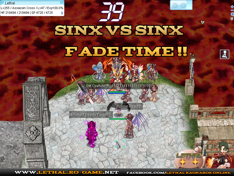 Sinx vs Sinx Event ! Fade time... - Lethal Ragnarok Online | Facebook