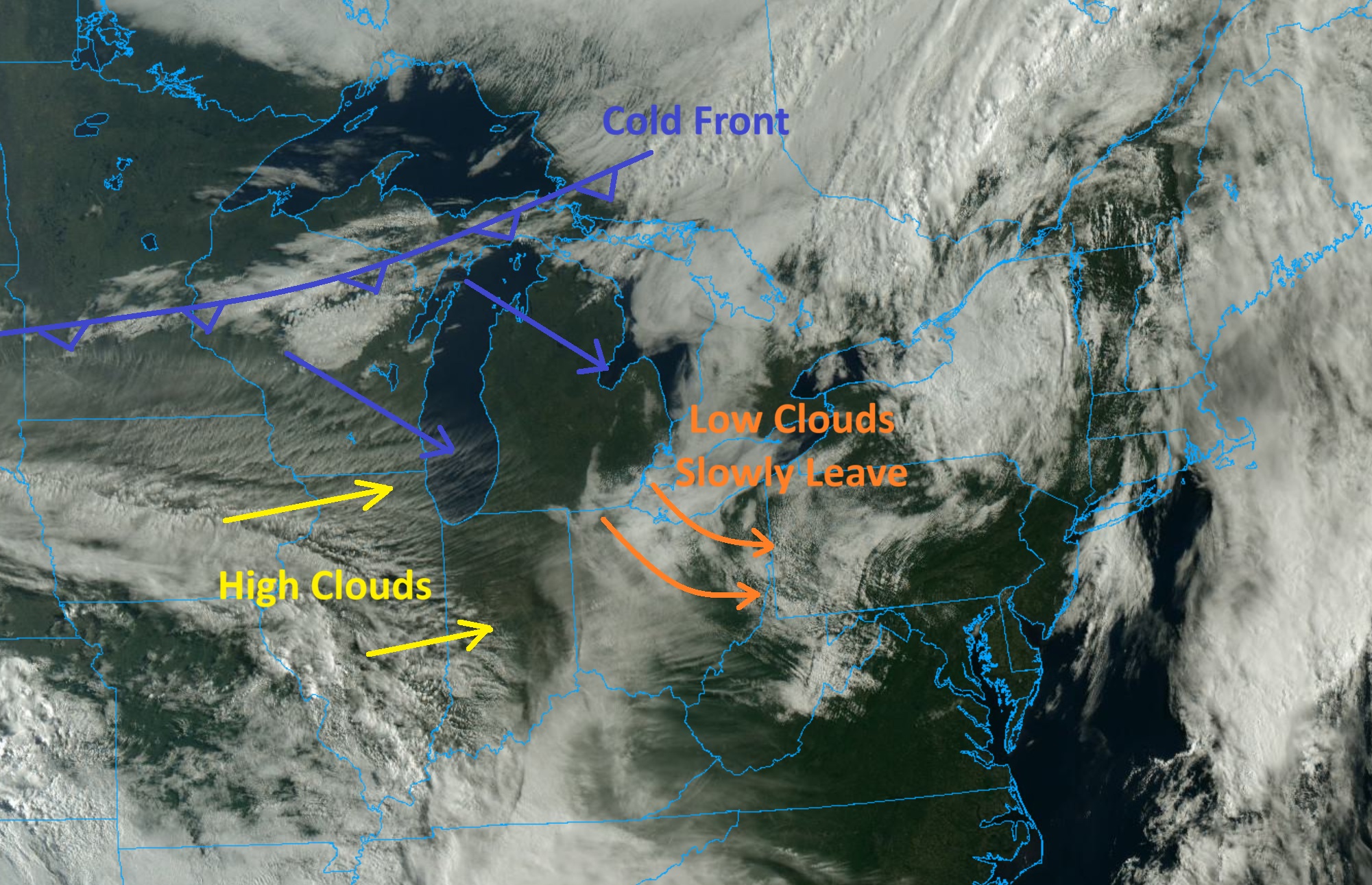 Meteorologist - The rain is done, but those low clouds are not hurrying ...